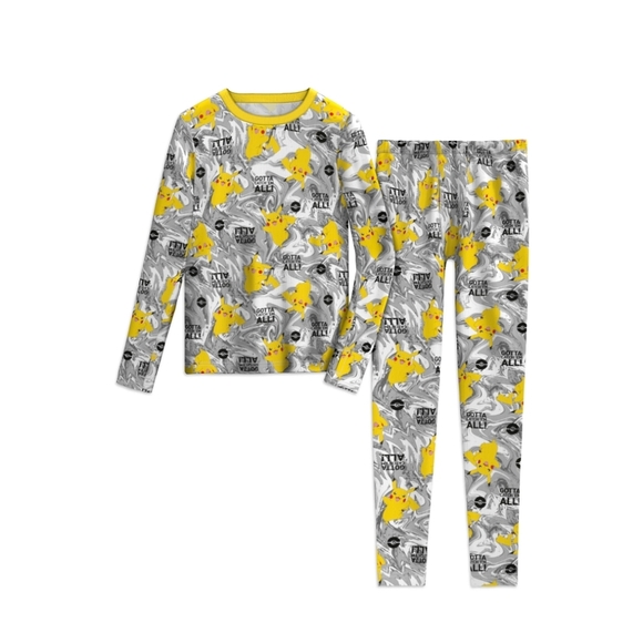 Climateright By Cuddl Duds Pokemon Boys Thermal Set Insulating Underwear Small - Picture 1 of 3